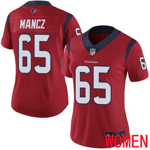 Houston Texans Limited Red Women Greg Mancz Alternate Jersey NFL Football #65 Vapor Untouchable